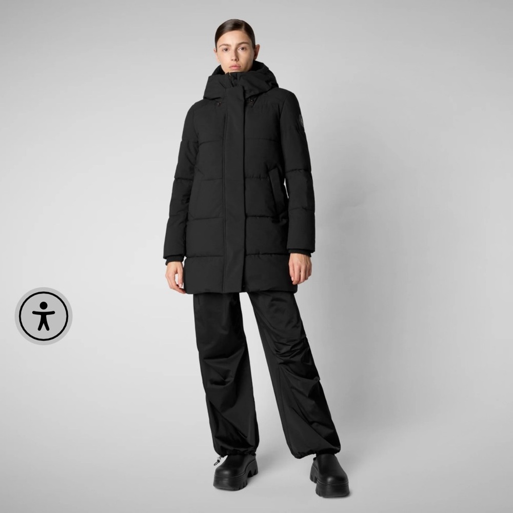 Save The Duck ~Bethany Hooded Parka- Black ~Excellent!  1/S